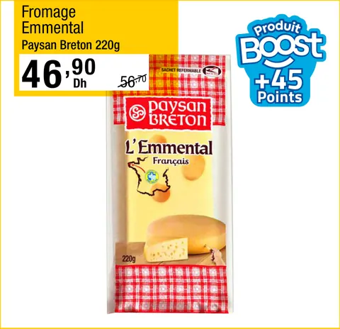Fromage Emmental Paysan Breton 220g
