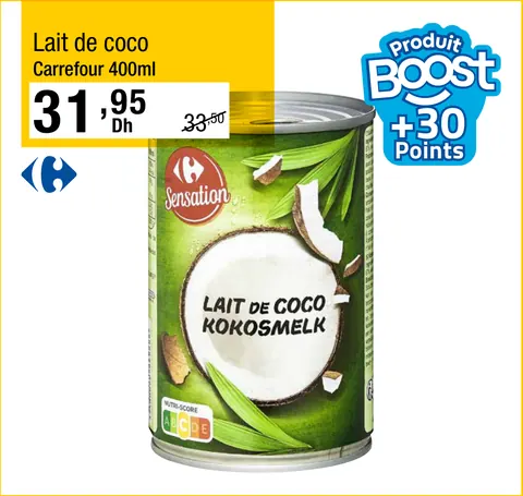 Lait de coco Carrefour 400ml