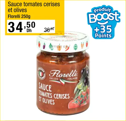 Sauce tomates cerises et olives Florelli 250g