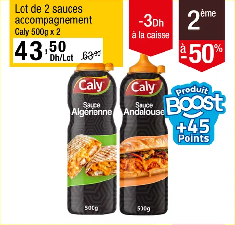 Lot de 2 sauces accompagnement Caly 500g x 2