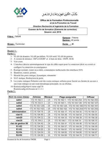 Première page : TMSIR EFF Correction =