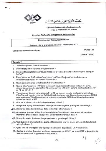 Première page : Promotion interne TRI Ech19 2012