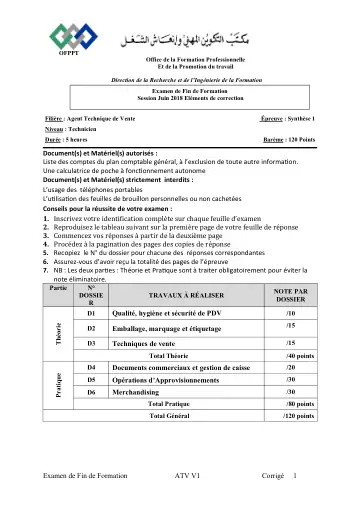 Première page : ATV EFF Sy1 corrigé