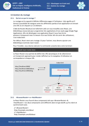 Première page : s13 cours