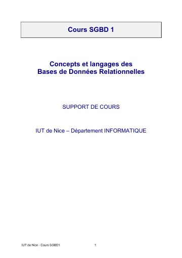 Première page : Module 4. Principe et fonctionnement d’un SGBDR - دروس التكوين المهني | Cours OFPPT Academy, Examen, EFM et offre