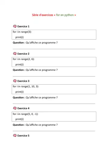 Première page : Série for