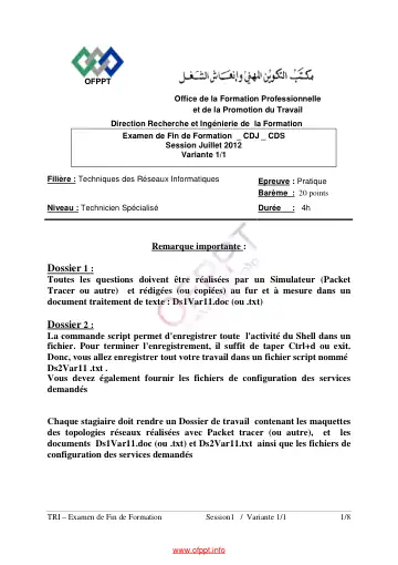 Première page : TRI FF PR V1 2012