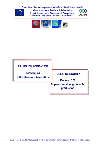 Première page : GS THP 20 Sup prod