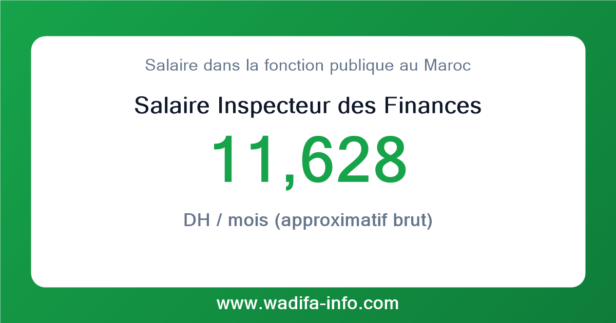 Salaire Inspecteur des Finances au Maroc 2026 — grille officielle de la fonction publique