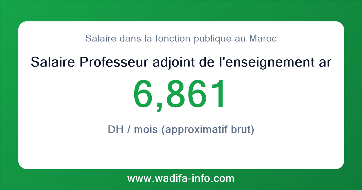 Salaire Professeur adjoint de l'enseignement artistique du deuxiéme grade (Personnel d'inspection et d'enseignement artistique exerçant d'autres fonctions) au Maroc 2026 — grille officielle de la fonction publique