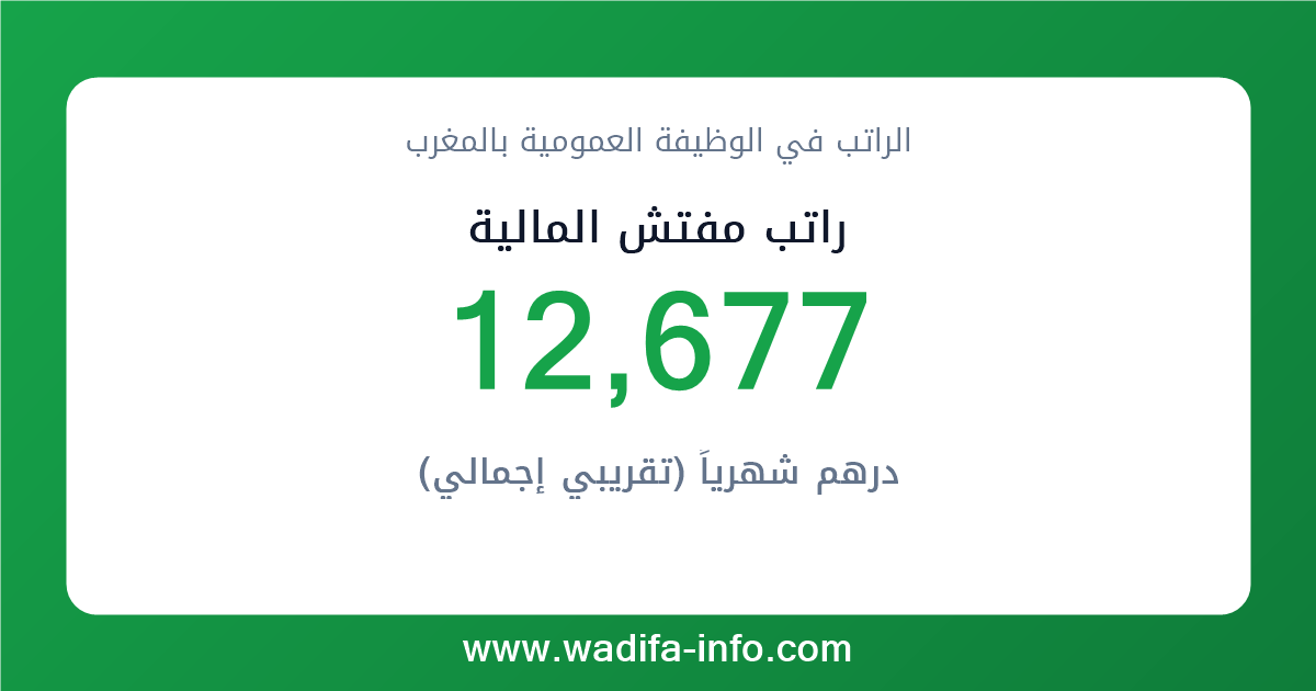 راتب مفتش المالية في المغرب 2026 — شبكة الأجور والتعويضات بالوظيفة العمومية